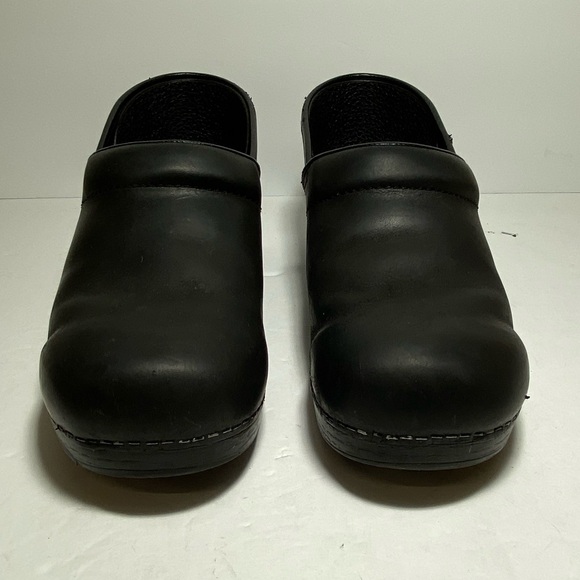 Dansko Women's Profesional Black Leather Comfort Clogs Women's Size 41 US 10.5 - Picture 2 of 12